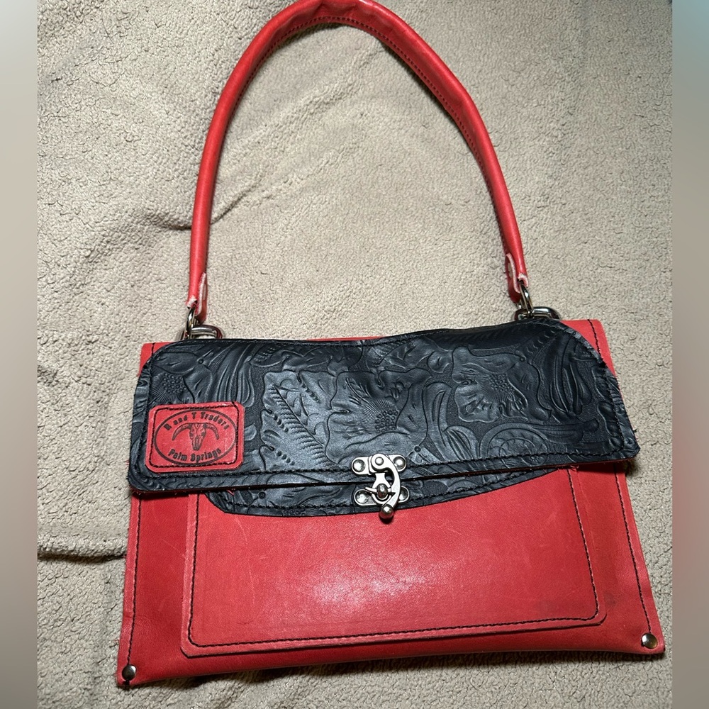 R and T Traders Palm Springs Tooled leather bag 1 of a kind